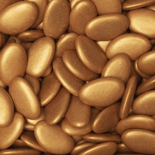 Suikerbonen: Dragees Brilliant in goud voor doopsuiker - Atelier D