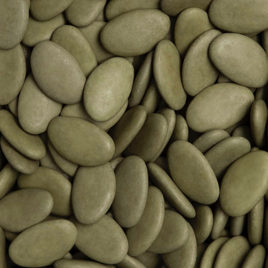 Suikerbonen: Dragees extra Velvet Green voor doopsuiker - Atelier D