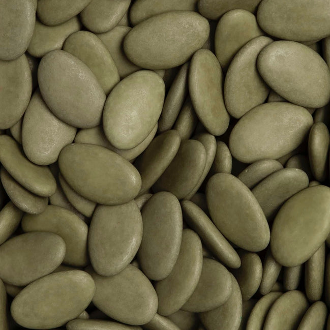 Suikerbonen: Dragees extra Velvet Green voor doopsuiker - Atelier D