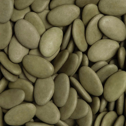 Suikerbonen: Dragees extra Velvet Green voor doopsuiker - Atelier D