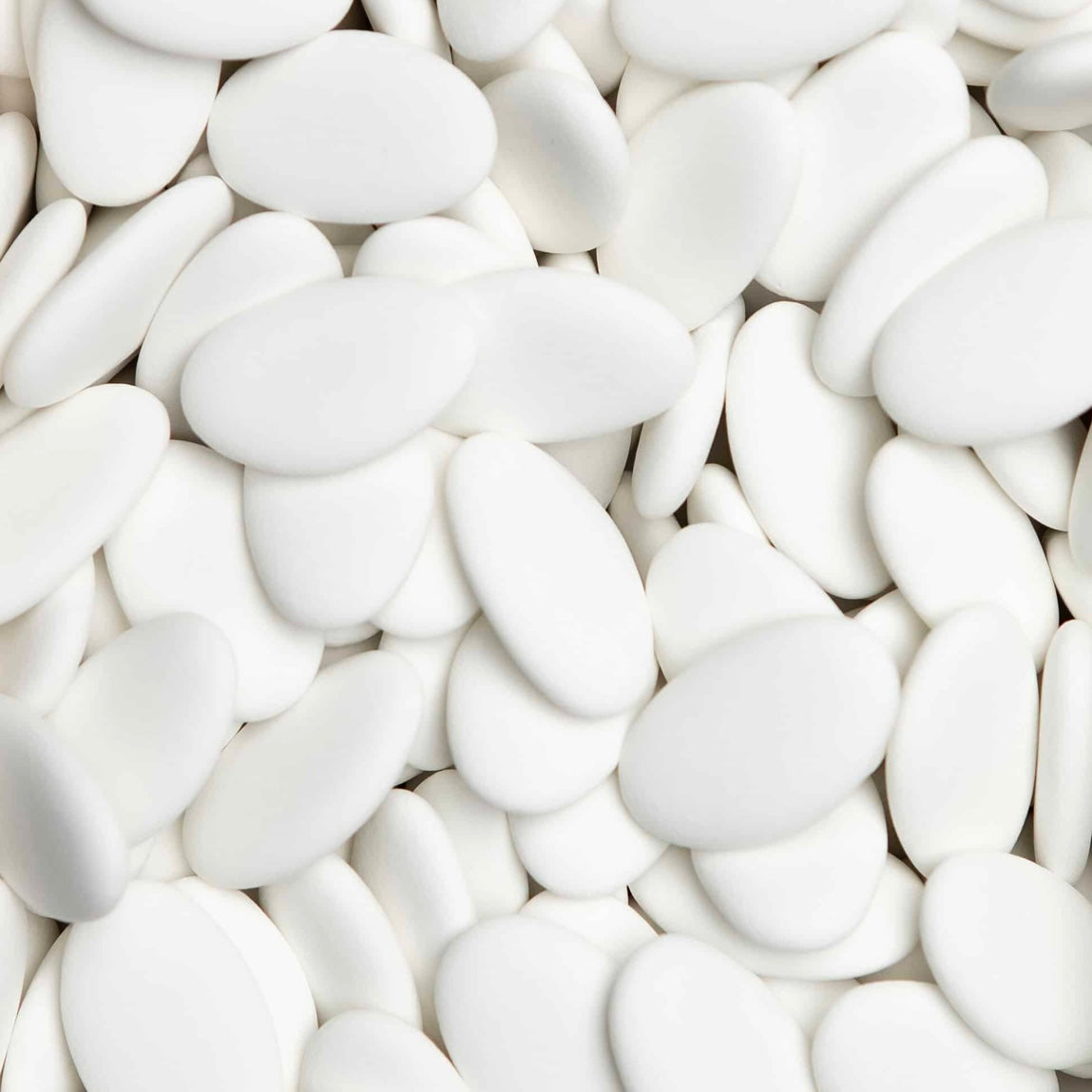 Suikerbonen: Dragees extra Wit Mat voor doopsuiker - Atelier D