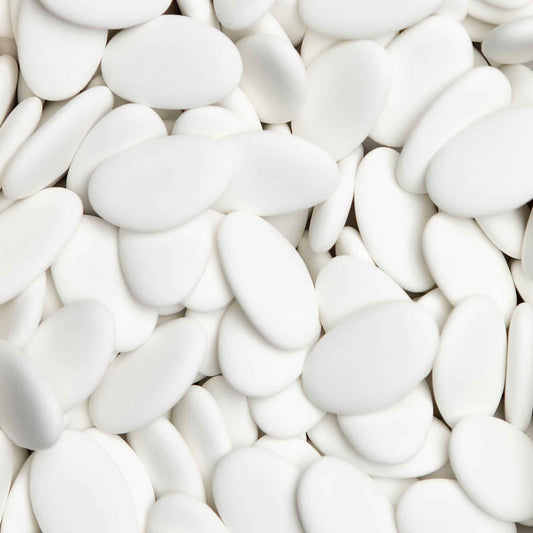 Suikerbonen: Dragees extra Wit Mat voor doopsuiker - Atelier D