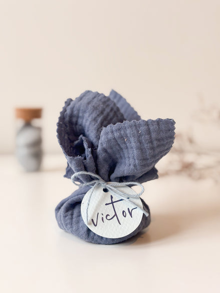 Tetra zakje blauw voor doopsuiker - Atelier D