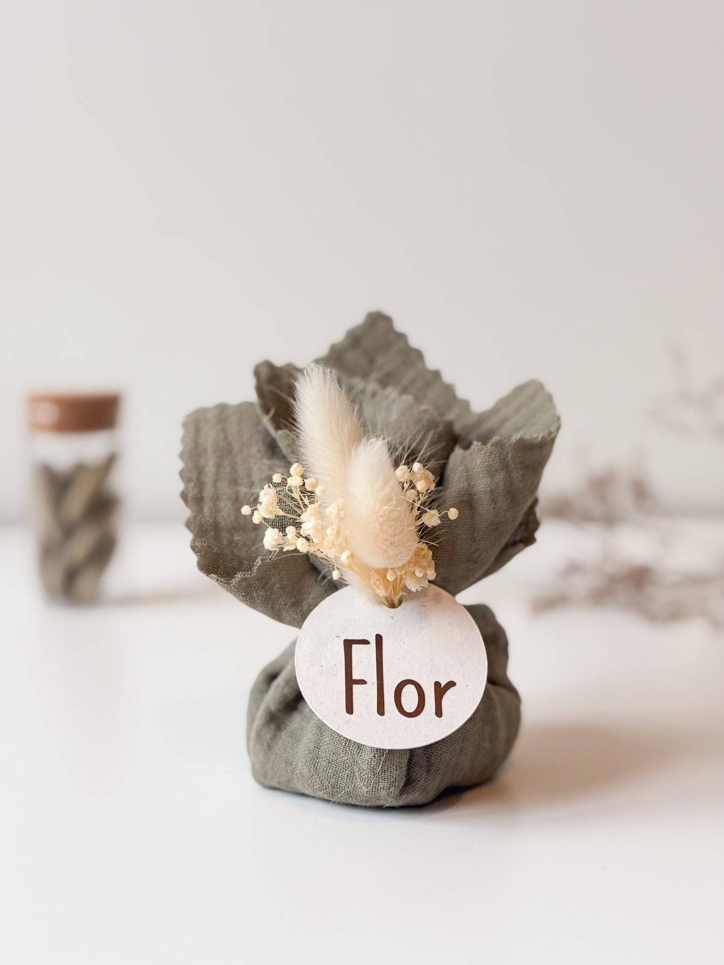 Tetra zakje donker groen voor doopsuiker - Atelier D