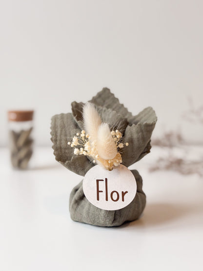 Tetra zakje donker groen voor doopsuiker - Atelier D