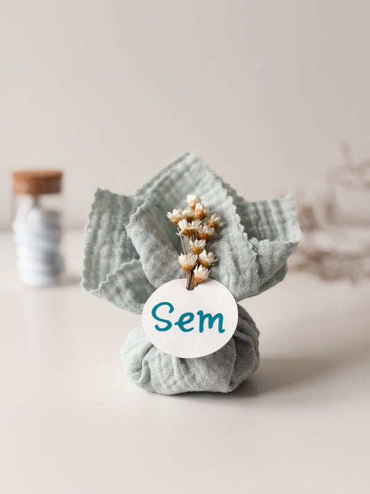 Tetra zakje licht blauw voor doopsuiker - Atelier D