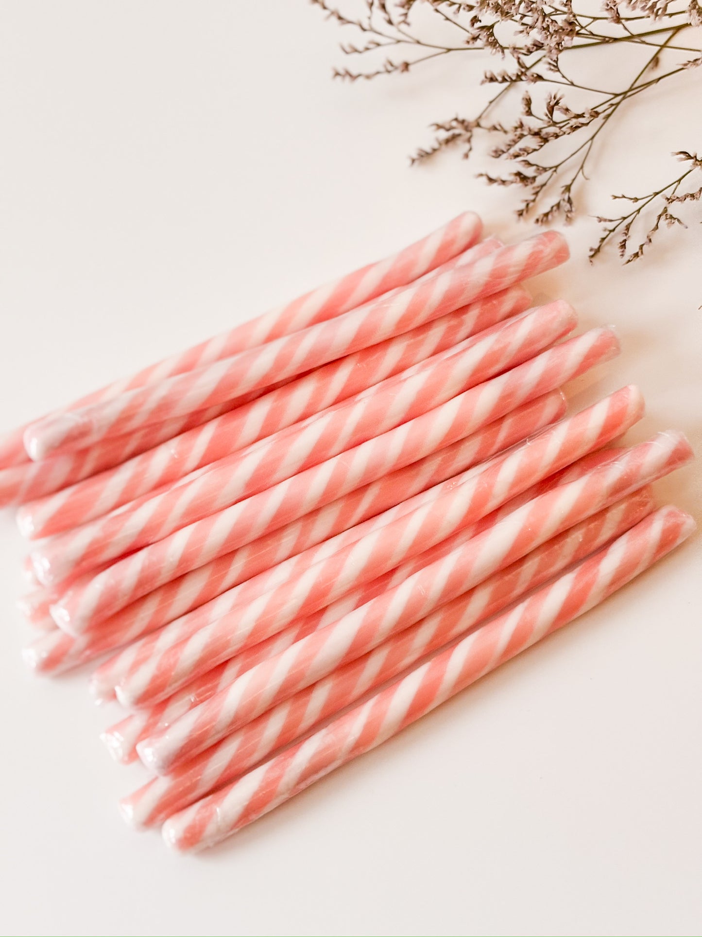 Zuurstokken in blush voor doopsuiker - Atelier D