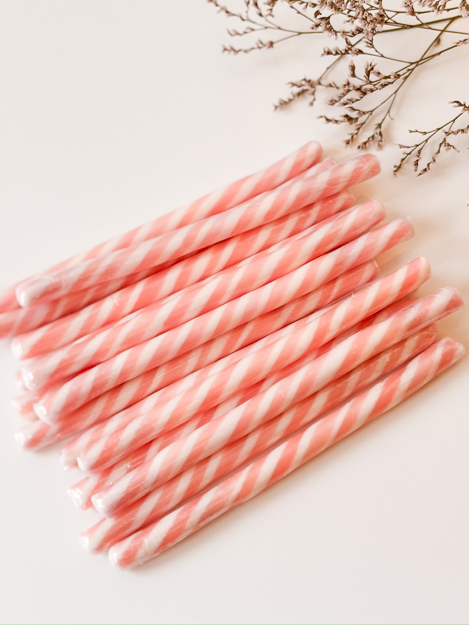 Zuurstokken in blush voor doopsuiker - Atelier D