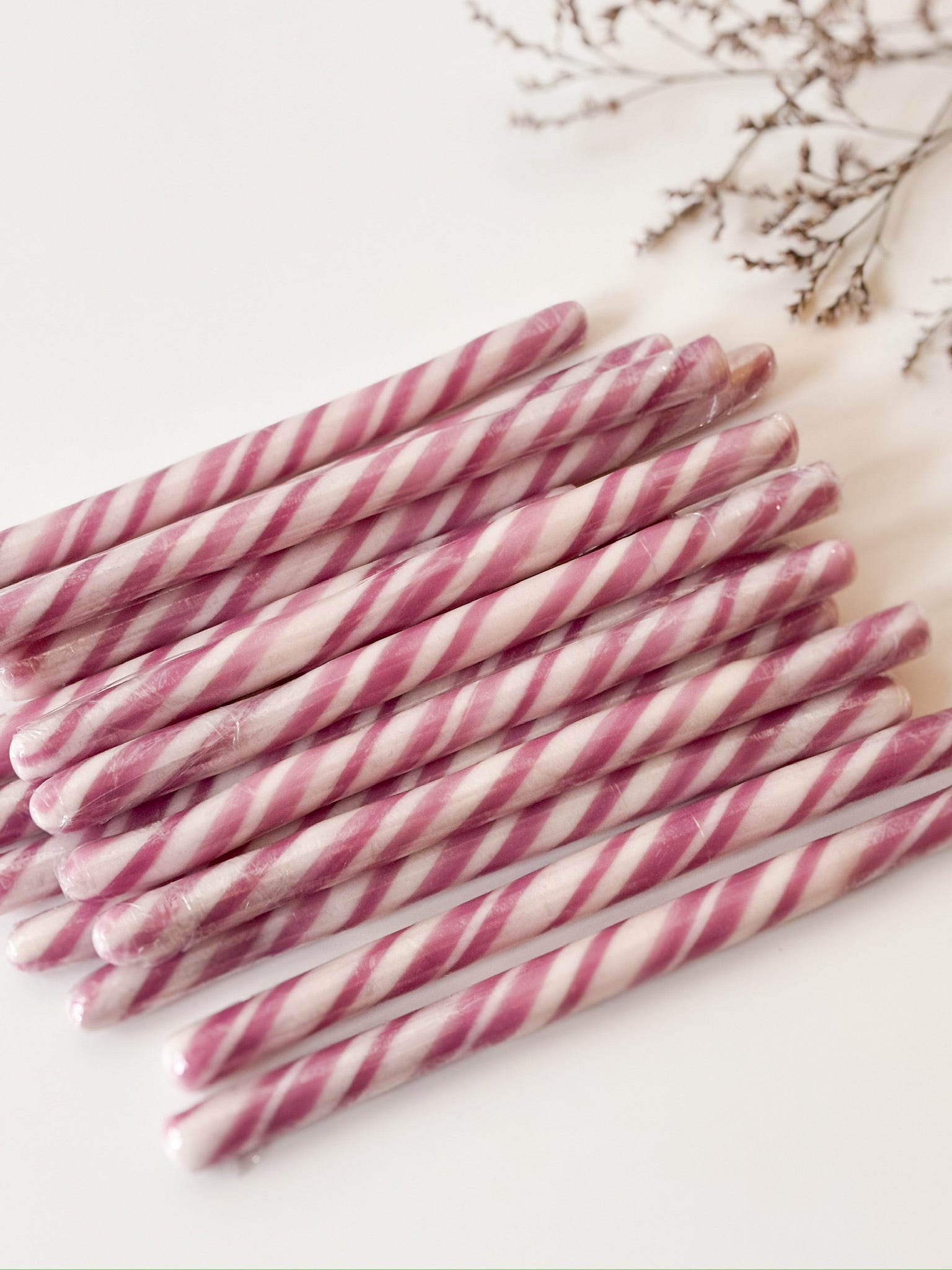 Zuurstokken in lila voor doopsuiker - Atelier D